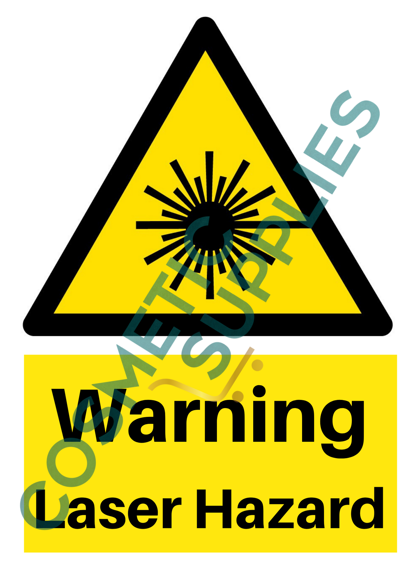 Laser Hazard Warning Sign (5x7